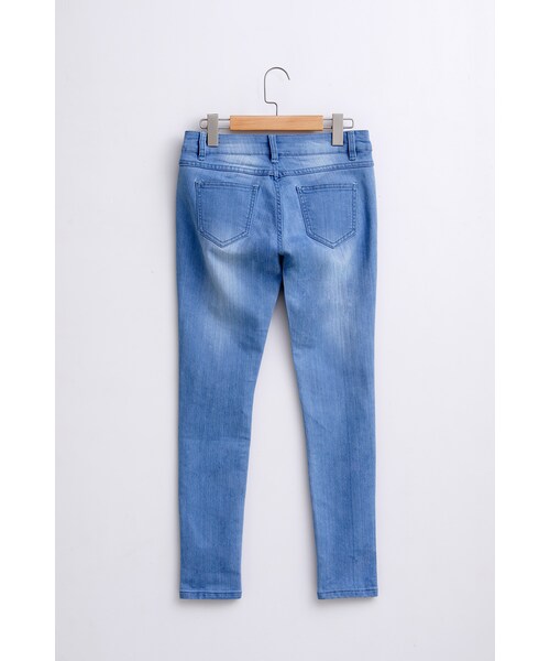 ORENDA（オレンダ）の「經典美型率性水洗牛仔褲（パンツ・レディース・淺藍・S/M/L）」の2枚目の写真