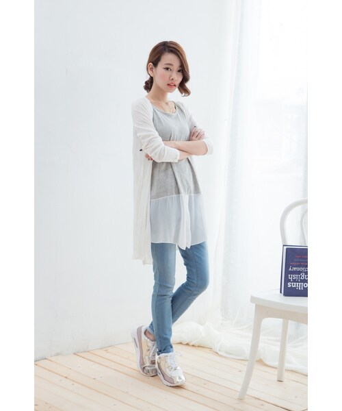 ORENDA（オレンダ）の「經典美型率性水洗牛仔褲（パンツ・レディース・淺藍・S/M/L）」の4枚目の写真