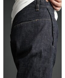 SHELLAC ストライプ 立体裁断 デニムパンツ SHELLAC（シェラック）の「立体裁断 12oz ワンウォッシュストレッチ