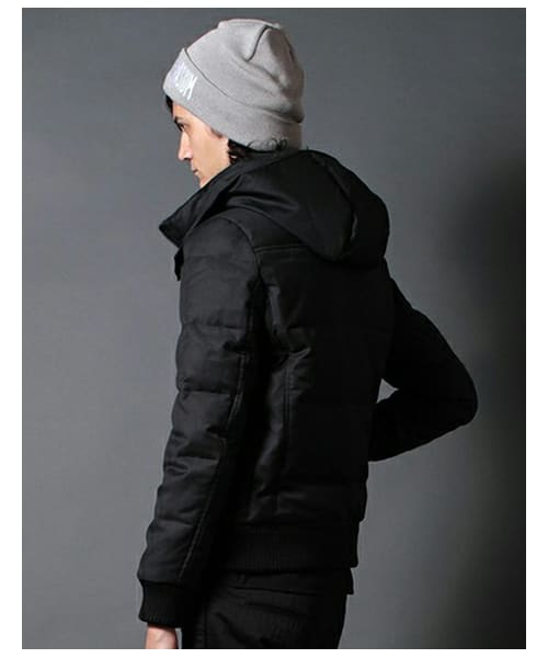 AZ ジュンハシモト　羊革　ダウンジャケット　黒　メンズ　本革 中古・古着通販】AZ by junhashimoto (エーゼイ バイ ジュンハシモト