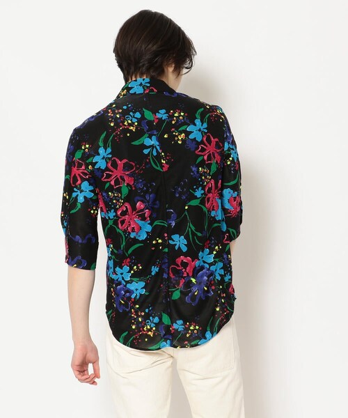 FranCisT_MOR.K.S.（フランシストモークス）の「FranCisT_MOR.K.S./フランシスト モークス/FLOWER SHIRT（トップス・メンズ・WHITE/BLACK・2/3/4）」の3枚目の写真