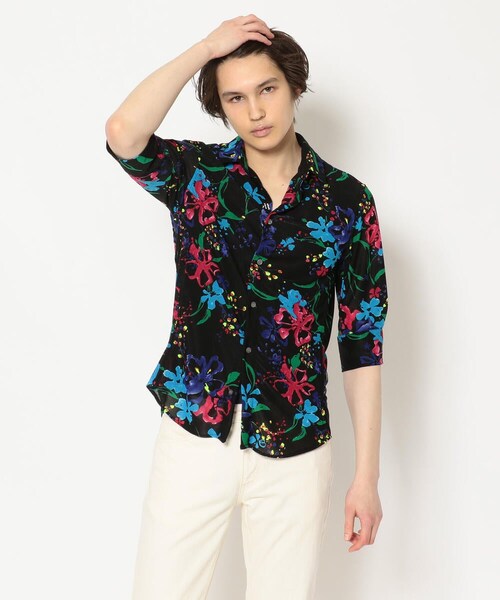 FranCisT_MOR.K.S.（フランシストモークス）の「FranCisT_MOR.K.S./フランシスト モークス/FLOWER SHIRT（トップス・メンズ・WHITE/BLACK・2/3/4）」の10枚目の写真