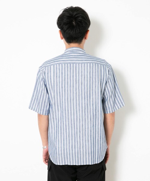 URBAN RESEARCH Sonny Label（アーバンリサーチサニーレーベル）の「クールリネンバンドカラーシャツ（その他・メンズ・ブルーST/カーキ/ナチュラル/ベージュCH・M/L）」の12枚目の写真