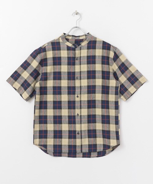 URBAN RESEARCH Sonny Label（アーバンリサーチサニーレーベル）の「クールリネンバンドカラーシャツ（その他・メンズ・ブルーST/カーキ/ナチュラル/ベージュCH・M/L）」の16枚目の写真