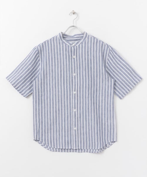 URBAN RESEARCH Sonny Label（アーバンリサーチサニーレーベル）の「クールリネンバンドカラーシャツ（その他・メンズ・ブルーST/カーキ/ナチュラル/ベージュCH・M/L）」の15枚目の写真