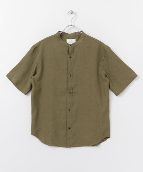 URBAN RESEARCH Sonny Label（アーバンリサーチサニーレーベル）の「クールリネンバンドカラーシャツ（その他・メンズ・ブルーST/カーキ/ナチュラル/ベージュCH・M/L）」の13枚目の写真