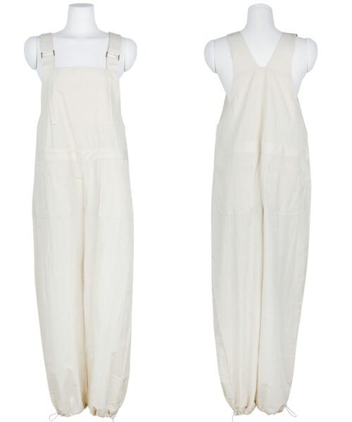 DHOLIC STYLE（ディーホリックスタイル）の「[URBANROSY] ドロストヘムサロペットパンツ・p159678（サロペット/オーバーオール・レディース・ブルー/ベージュ・ONESIZE）」の2枚目の写真