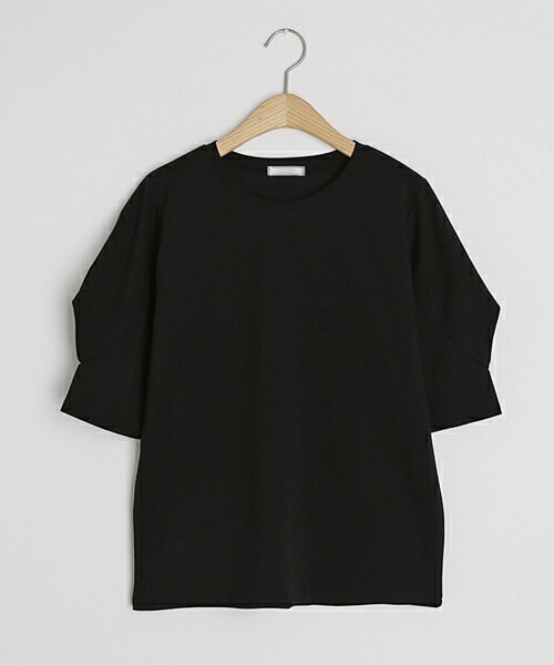 DHOLIC(ディーホリック)の「パフスリーブTシャツ・全3色・t55128(Tシャツ/カットソー・レディース・ベージュ/ホワイト/ブラック・ONESIZE)」の3枚目の写真