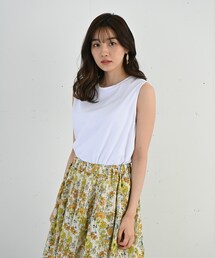 Rewde | ラウンドヘムノースリーブプルオーバー（1R15-04180）(Tシャツ/カットソー)