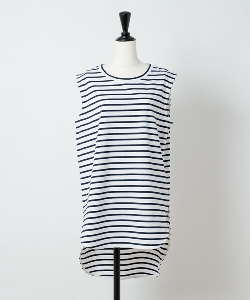 Rewde（ルゥデ）の「ラウンドヘムノースリーブプルオーバー（1R15-04180）（Tシャツ/カットソー・レディース・ホワイト/その他・M/L）」の2枚目の写真