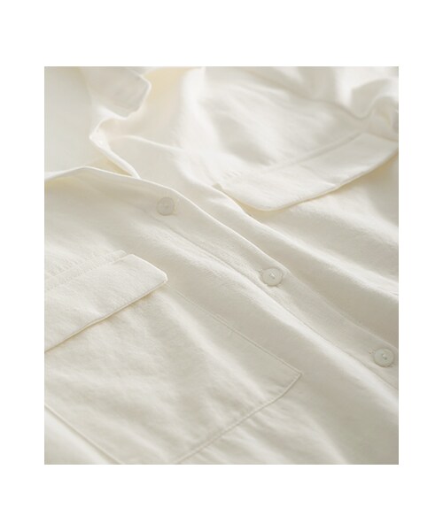 gracegift（グレースギフト）の「好感微秋 韓國嫩色雙口袋襯衫（トップス・レディース・白/粉・F）」の3枚目の写真