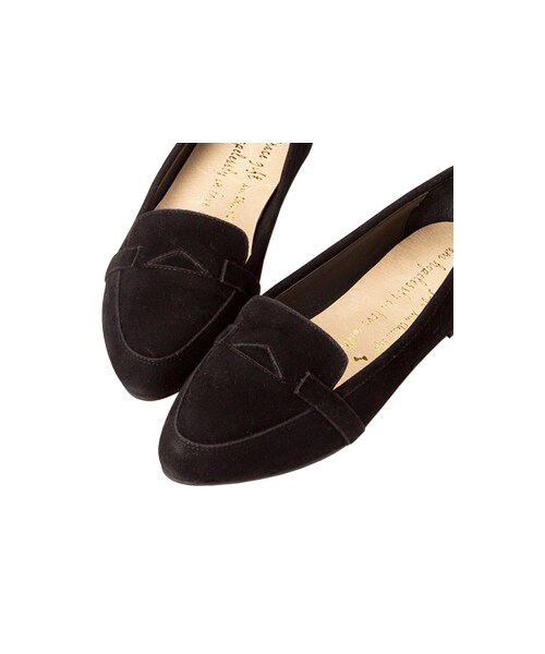 gracegift（グレースギフト）の「幾何拼接絨布莫卡辛便鞋（シューズ・レディース・正紅/黑/棕・35/36/37/38/39/40/41）」の14枚目の写真