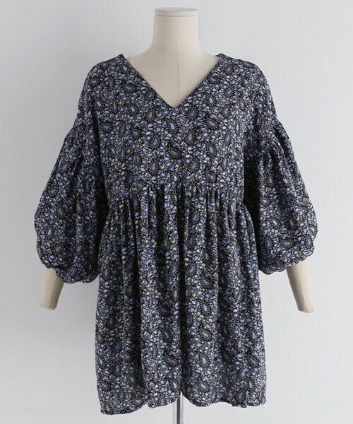 DHOLIC（ディーホリック）の「ペイズリーバルーンブラウス（シャツ/ブラウス・レディース・ピンク/グリーン/ブラック・ONESIZE）」の2枚目の写真
