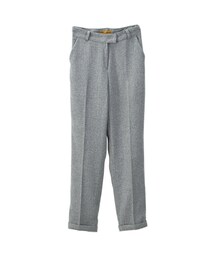 gracegift | 都會概念 韓國簡約針織反摺長褲(パンツ)