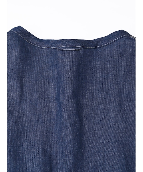 45R 小麦デニムのドレス(インディゴ)