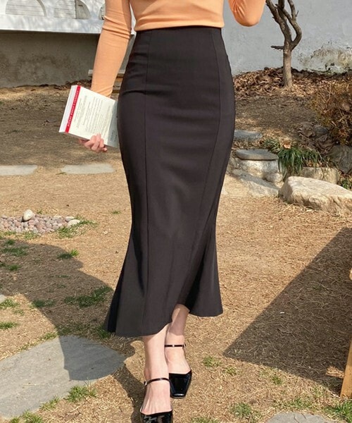 DHOLIC（ディーホリック）の「マーメイドスカート（スカート・レディース・ホワイト/ブラック/ベージュ・S/M）」の2枚目の写真