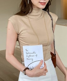 DHOLIC | ハイネックフレンチスリーブTシャツ(タンクトップ)