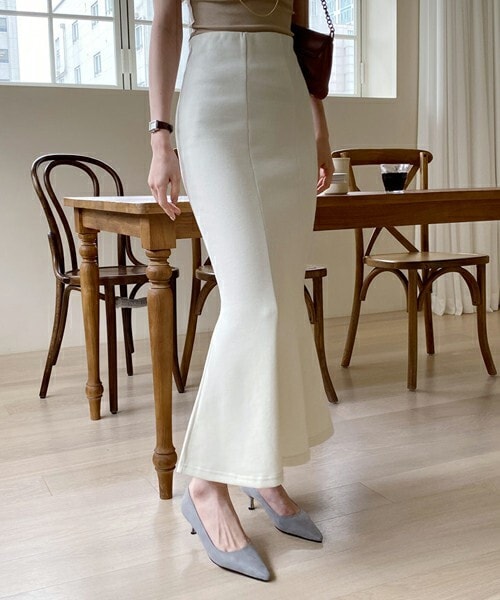 DHOLIC（ディーホリック）の「スリムマーメイドスカート（スカート・レディース・ブラック/グリーン/ホワイト・ONESIZE）」の2枚目の写真