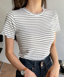 DHOLIC | ボーダースリムＴシャツ(Tシャツ/カットソー)