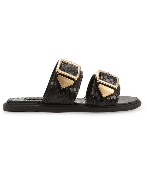 SCHUTZ（シュッツ）の「Shina Buckle Slide Sandal（サンダル・レディース・Black/White・5.5 M/6 M/6.5 M/7 M/7.5 M/8 M/5 M/8.5 M）」の3枚目の写真