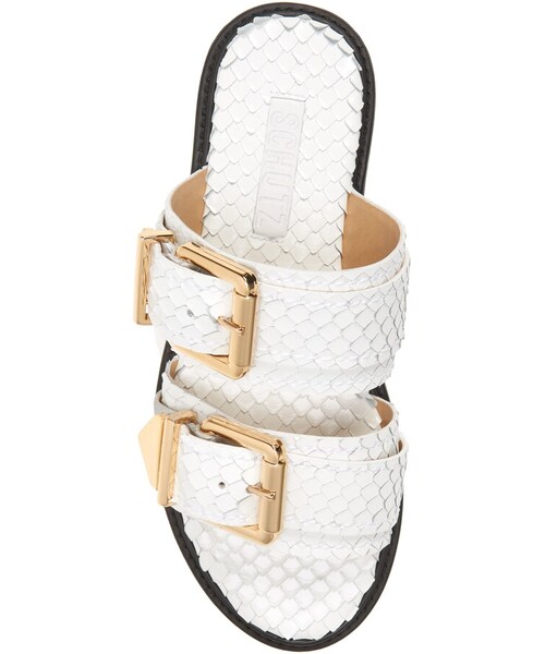 SCHUTZ（シュッツ）の「Shina Buckle Slide Sandal（サンダル・レディース・Black/White・5.5 M/6 M/6.5 M/7 M/7.5 M/8 M/5 M/8.5 M）」の9枚目の写真