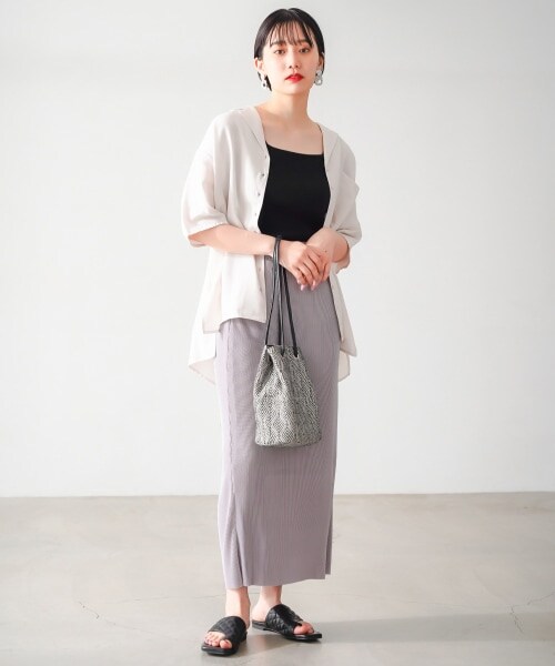 PAGEBOY（ページボーイ）の「【WEB先行予約】カットプリーツスカート（スカート・レディース・ブラック/グレージュ/オリーブ・F）」の6枚目の写真