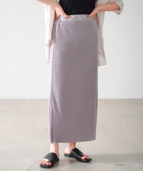 PAGEBOY（ページボーイ）の「【WEB先行予約】カットプリーツスカート（スカート・レディース・ブラック/グレージュ/オリーブ・F）」の2枚目の写真