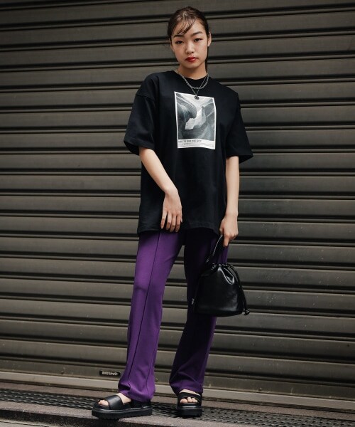 PAGEBOY（ページボーイ）の「【PAGEBOYLIM】カットイージースラックス【WEB先行アイテム】（パンツ・レディース・ゼブラ柄/ブラック/グリーン/パープル・M, L）」の18枚目の写真