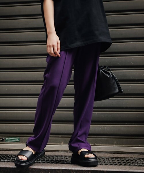 PAGEBOY（ページボーイ）の「【PAGEBOYLIM】カットイージースラックス【WEB先行アイテム】（パンツ・レディース・ゼブラ柄/ブラック/グリーン/パープル・M, L）」の16枚目の写真