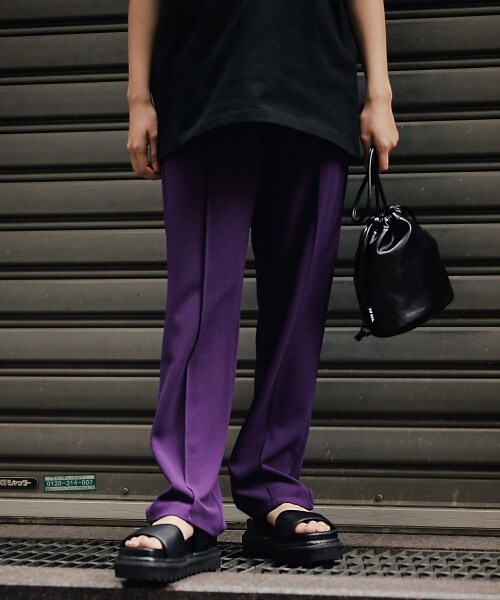 PAGEBOY（ページボーイ）の「【PAGEBOYLIM】カットイージースラックス【WEB先行アイテム】（パンツ・レディース・ゼブラ柄/ブラック/グリーン/パープル・M, L）」の4枚目の写真