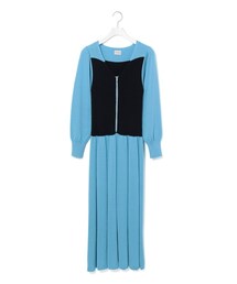 ADAM ET ROPE' | 【babaco】TWO-TONE ZIP-UP DRESS(ワンピース/ドレス)
