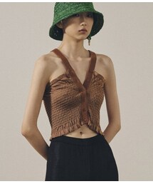 ADAM ET ROPE' | 【TAN】SHIRRING VEST(トップス)