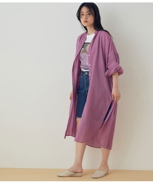 KHADI(カディ)】インドコットンシャツワンピース / KITAE / ADAM