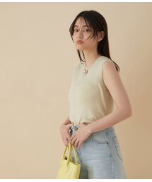 ADAM ET ROPE' | 【アンサンブル対応可】ハイゲージラメニットノースリーブトップ(トップス)