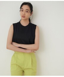 ADAM ET ROPE' | ポリ強撚コクーンノースリーブプルオーバー(トップス)