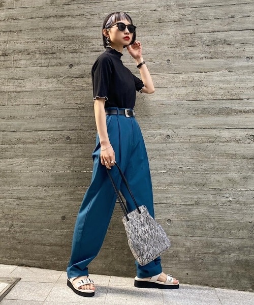 PAGEBOY（ページボーイ）の「ヨウリュウメローハイネックプルオーバー（トップス・オフホワイト/ブラック/グレージュ）」の8枚目の写真