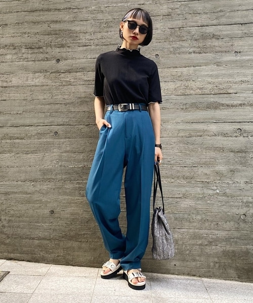 PAGEBOY（ページボーイ）の「ヨウリュウメローハイネックプルオーバー（トップス・オフホワイト/ブラック/グレージュ）」の7枚目の写真