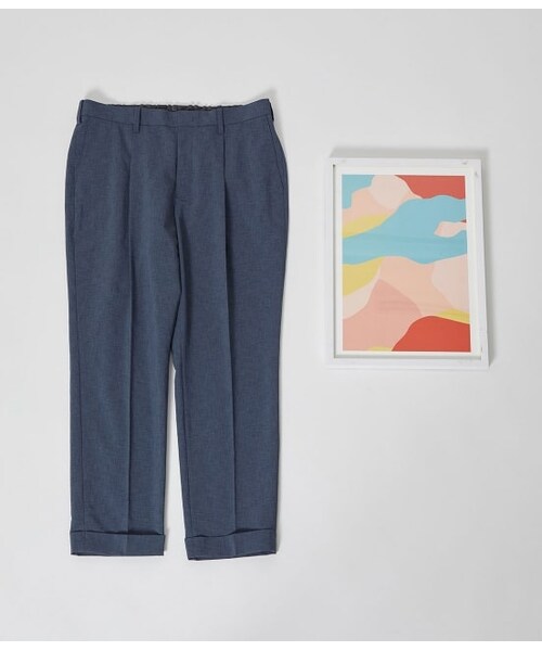 ADAM ET ROPE'(アダムエロペ)の「【RIRANCHA】Quickdry 吸水速乾クロップドパンツ(パンツ・メンズ・ネイビー系3/ベージュ系2・XS/L/S/M)」の2枚目の写真