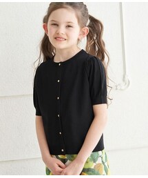 ROPE' PICNIC（ロペピクニック）の「【KIDS】【リンクコーデ】【UVケア】ゴールドボタン半袖カーディガン（トップス・キッズ）」
