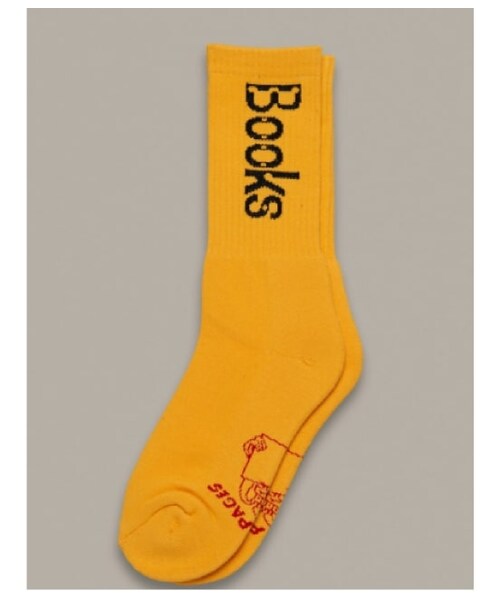 bonjour records（ボンジュールレコーズ）の「【ACTUAL SOURCE】BOOKS ソックス（レッグウェア・レディース・ブラック/ホワイト/ダークブラウン/イエロー・F）」の4枚目の写真