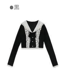 Bobon21 | セーラー襟レースフリルサマーカーディガン(シャツ/ブラウス)