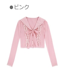 Bobon21 | セーラー襟レースフリルサマーカーディガン(シャツ/ブラウス)