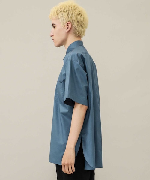 markaware(マーカウェア)の「COMFORT FIT SHIRT S/S(その他・メンズ・GREY/BEIGE/BLUE・1/2)」の4枚目の写真