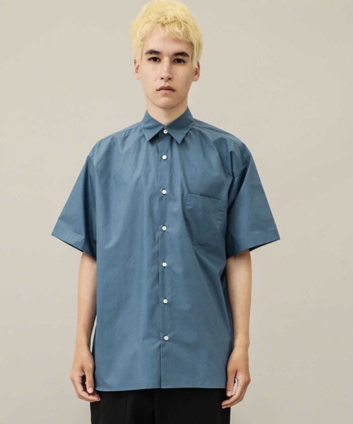 markaware(マーカウェア)の「COMFORT FIT SHIRT S/S(その他・メンズ・GREY/BEIGE/BLUE・1/2)」の3枚目の写真