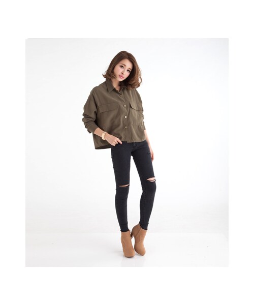 gracegift（グレースギフト）の「流線質感高跟踝靴（シューズ・レディース・咖/駝・35/36/37/38/39/40/41）」の17枚目の写真