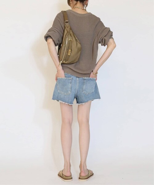 MUSE de Deuxieme classe（ミューズデドゥーズィエムクラス）の「ショートパンツ（パンツ・ブルー A/(045)/25/在庫なし/26/取り寄せ/27）」の3枚目の写真