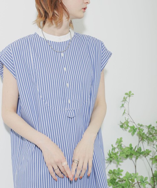 Sense Of Place センスオブプレイスバイアーバンリサーチ の Web 一部店舗限定 ストライプフレンチスリーブシャツ その他 Wear