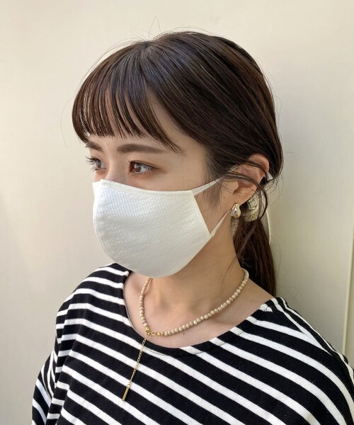 CAPRICIEUX LE'MAGE（カプリシューレマージュ）の「〈洗える〉UV冷感2層構造マスク（その他・レディース・ライトベージュ/ライトグレー/ホワイト/ベージュ・F）」の2枚目の写真