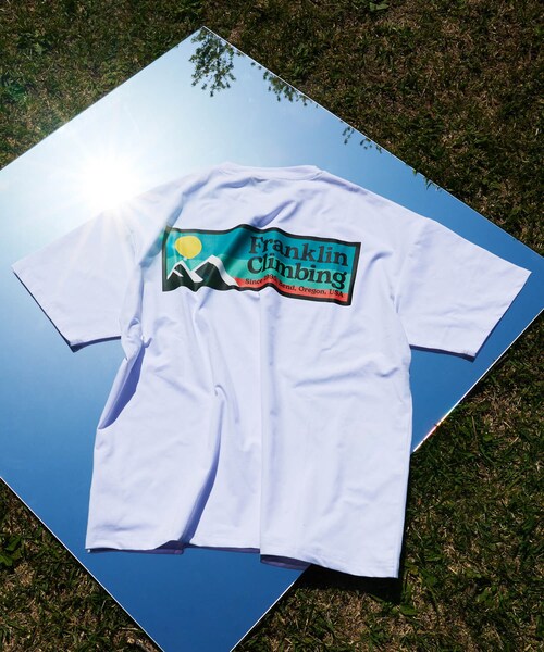 CIAOPANIC TYPY（チャオパニックティピー）の「【Franklin Climbing】ロゴTEE（Tシャツ/カットソー・レディース・ホワイト/ベージュ/オレンジ/スカイブルー/ブラック・S/M/L/XL/XS）」の4枚目の写真