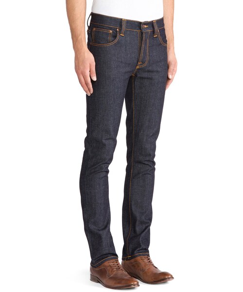 Nudie Jeans（ヌーディージーンズ）の「Nudie Jeans Grim Tim（デニムパンツ・メンズ・Org. Dry Twill Navy・34x32/36x34/36x32/33x34/34x34/30x32/31x32/33x32/29x32/32x32/32x34）」の3枚目の写真